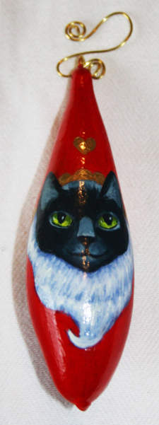 Red Santa Cat Christmas ornament